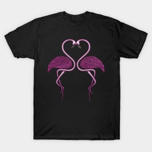 Flamingo Couple - So In Love T-Shirt